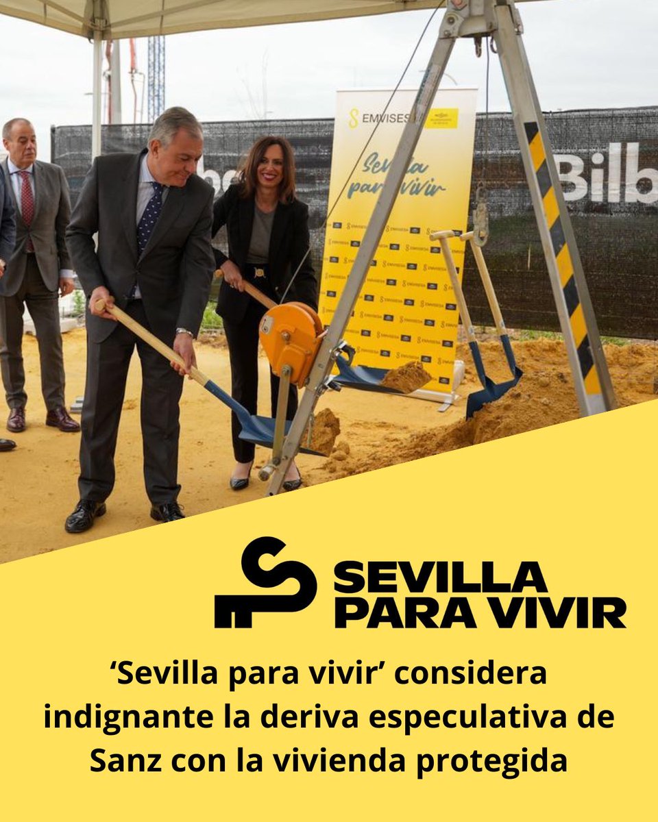 Es indignante la secuencia de decisiones políticas en materia de vivienda protegida adoptadas por <a href="/jlsanzalcalde/">José Luis Sanz</a>

Son una deriva especulativa contraria a garantizar el derecho a la vivienda.

📰 Noticia completa: sevillaparavivir.com/noticias/sevil…