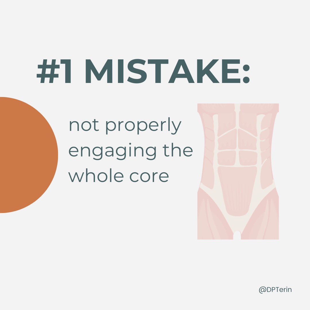 ErinDPT's tweet photo. Core training isn’t just about doing the exercises—it’s about engaging your whole core correctly

Poor core engagement can contribute to back pain, pelvic floor issues, hernias, and recurrent injuries

Check it out  &amp; let me know— was this harder than you expected? 🤔 (🧵) https://t.co/cSZ9ltYGkp