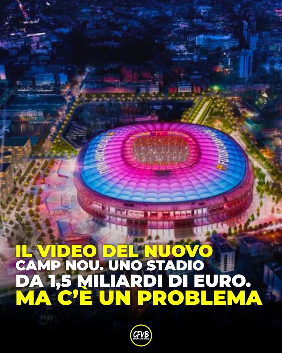 Il #CampNou del #Barcellona è uno spettacolo ma c’è un problema 
Guarda il video: bit.ly/3Fr0GvS

#Barça #Barcelona