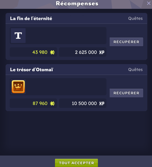 Plus qu'a rush 4/4, 6/6 et sylvestre