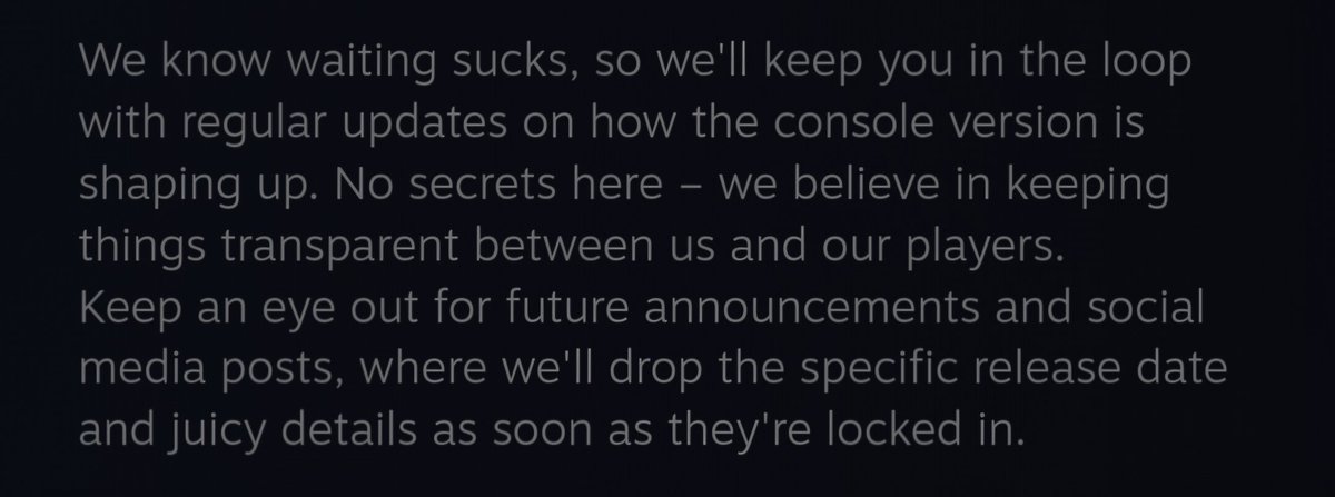 AimzExo's tweet photo. @PlayFragPunk No new Console info? seems very transparent to me 👀 https://t.co/vicuZXpClv