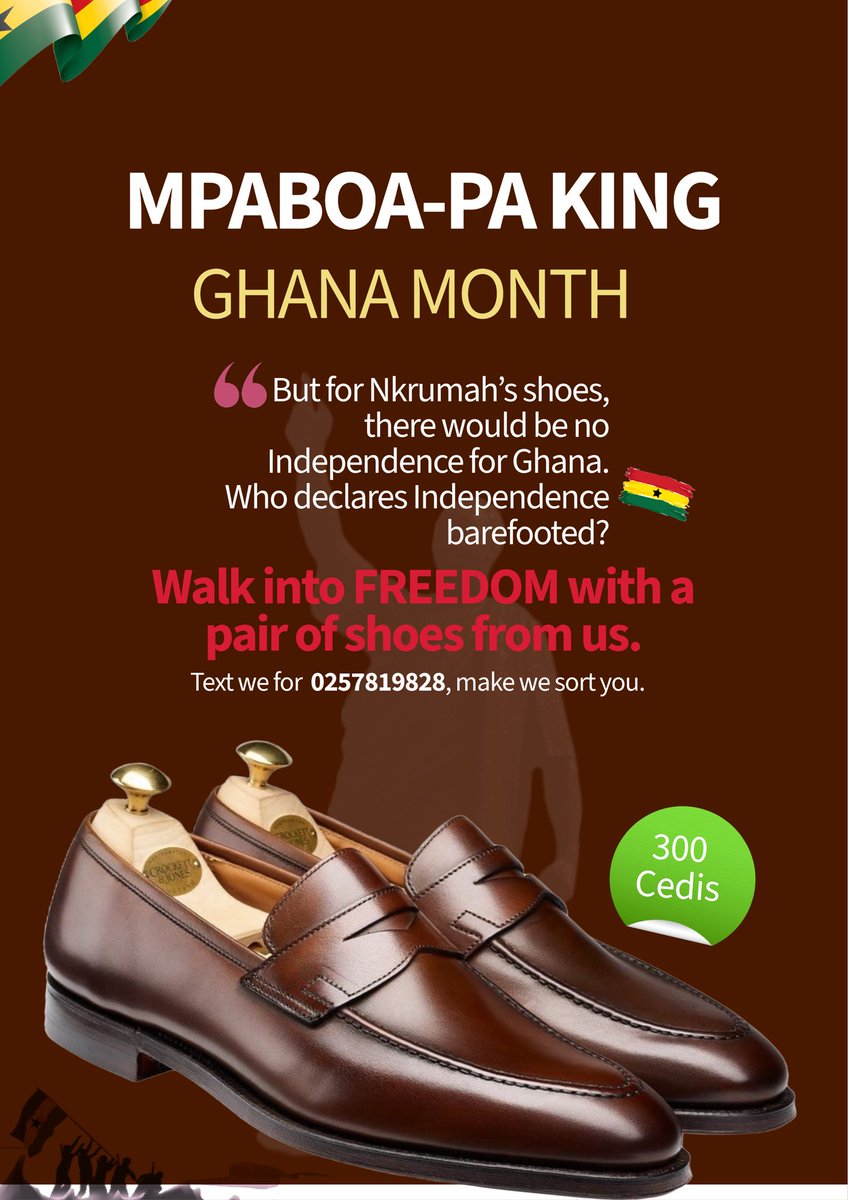 citizenkofi01's tweet photo. @xghana_ Celebrate Ghana Month with your favourite shoe brand. Thank you for your patronage and publicity. https://t.co/KDNqZ1yNnJ