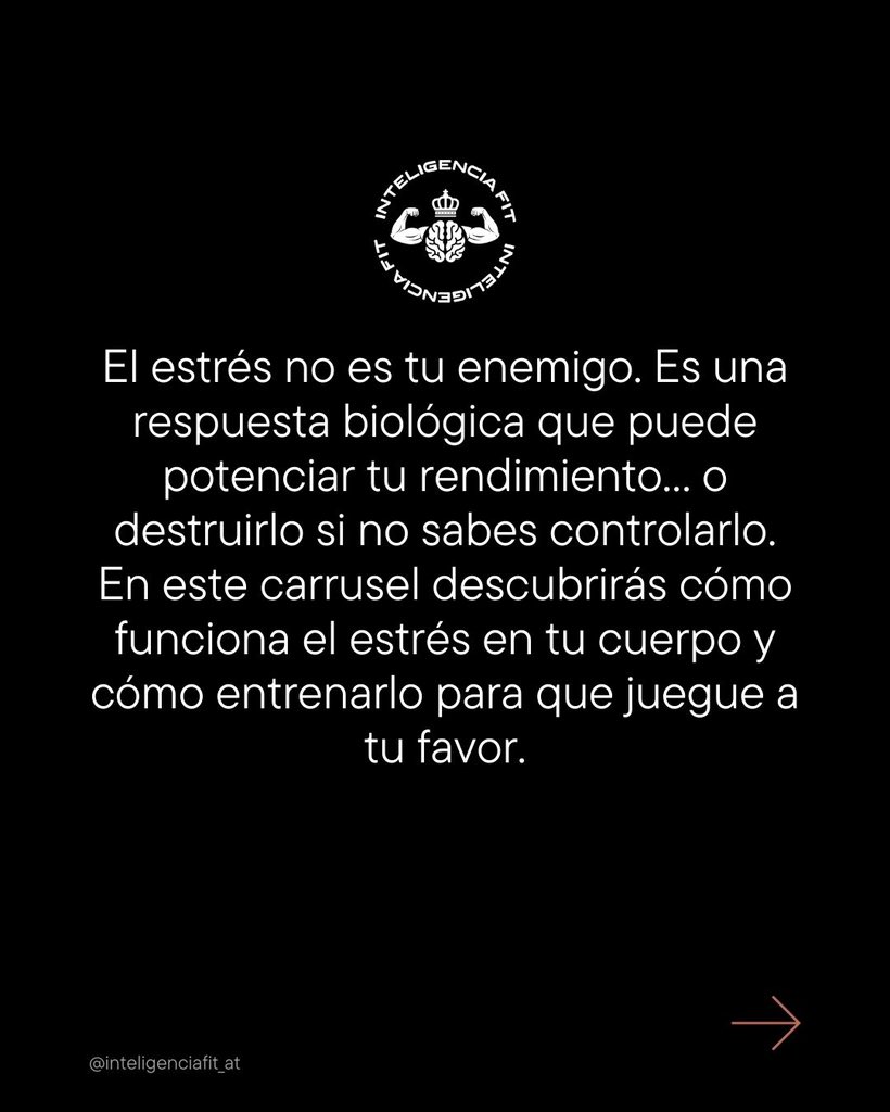 InteligenciaFit's tweet photo. El estrés no es tu enemigo… si sabes controlarlo.

Tu cuerpo está diseñado para reaccionar ante la presión. Cuando percibes un desafío, se activa tu sistema nervioso simpático, liberando adrenalina y cortisol, aumentando tu energía y agudizando tus sentidos. https://t.co/F45ZDGB5R2