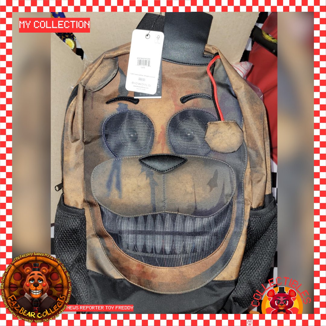FazBearCollects's tweet image. 🐻🎤🍕Got a new @BioworldMerch backpack!! It&apos;s 2025 copyright so looks like these scary faced bags are back!!🍕🎤🐻

#fnaf #bioworld #scottcawthon #fnafnews #fnafmerch #scottcawthon #backpack #fivenightsatfreddys
