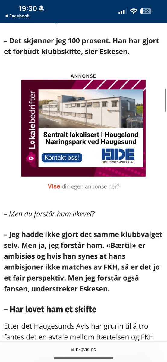 Eskesen e ein av oss! Den danske konge!