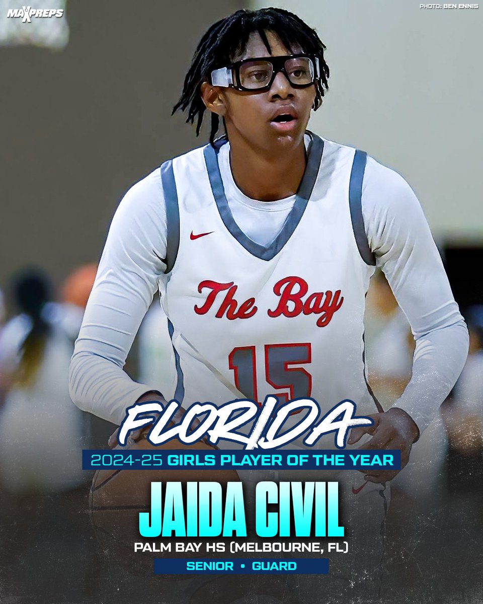 Jaida Civil named 2024-25 Florida MaxPreps High School Girls Basketball Player of the Year. 🔥🏀

Full story ⬇️
maxpreps.com/news/B1ya8m5A9…