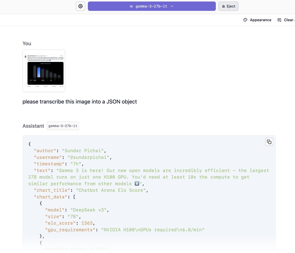 Google's Gemma 3 models are now available to download and run in LM Studio! 🚀🔥👾

4B, 12B, 27B Gemma 3 models support both text and image inputs. 

Built from the same research &amp; tech <a href="/GoogleDeepMind/">Google DeepMind</a> used for the Gemini models!