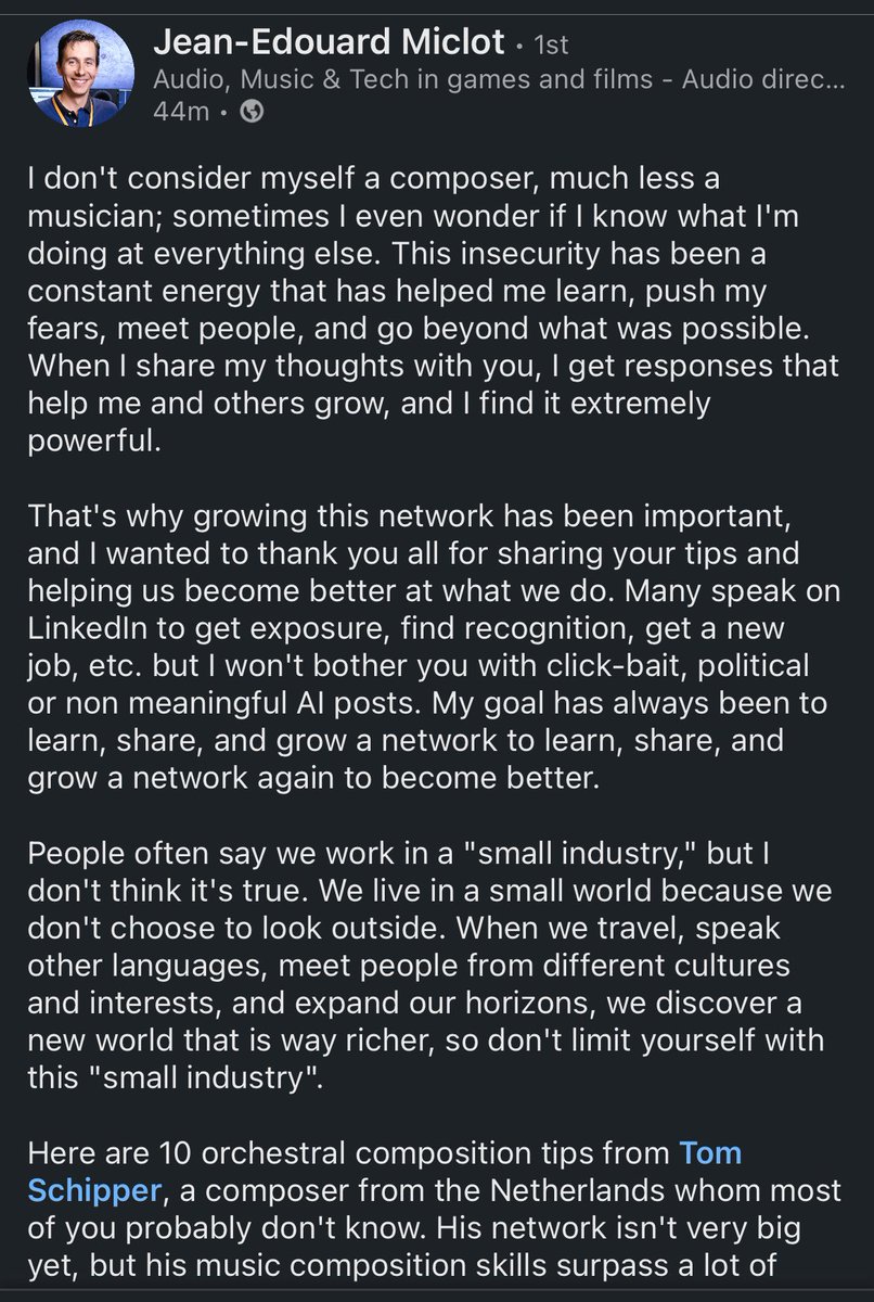 What is even happening? My last video is doing absolute bits, so much so, that the audio director at Amazon games decided to share it with his thoughts on LinkedIn 🤯. So humbled and grateful!