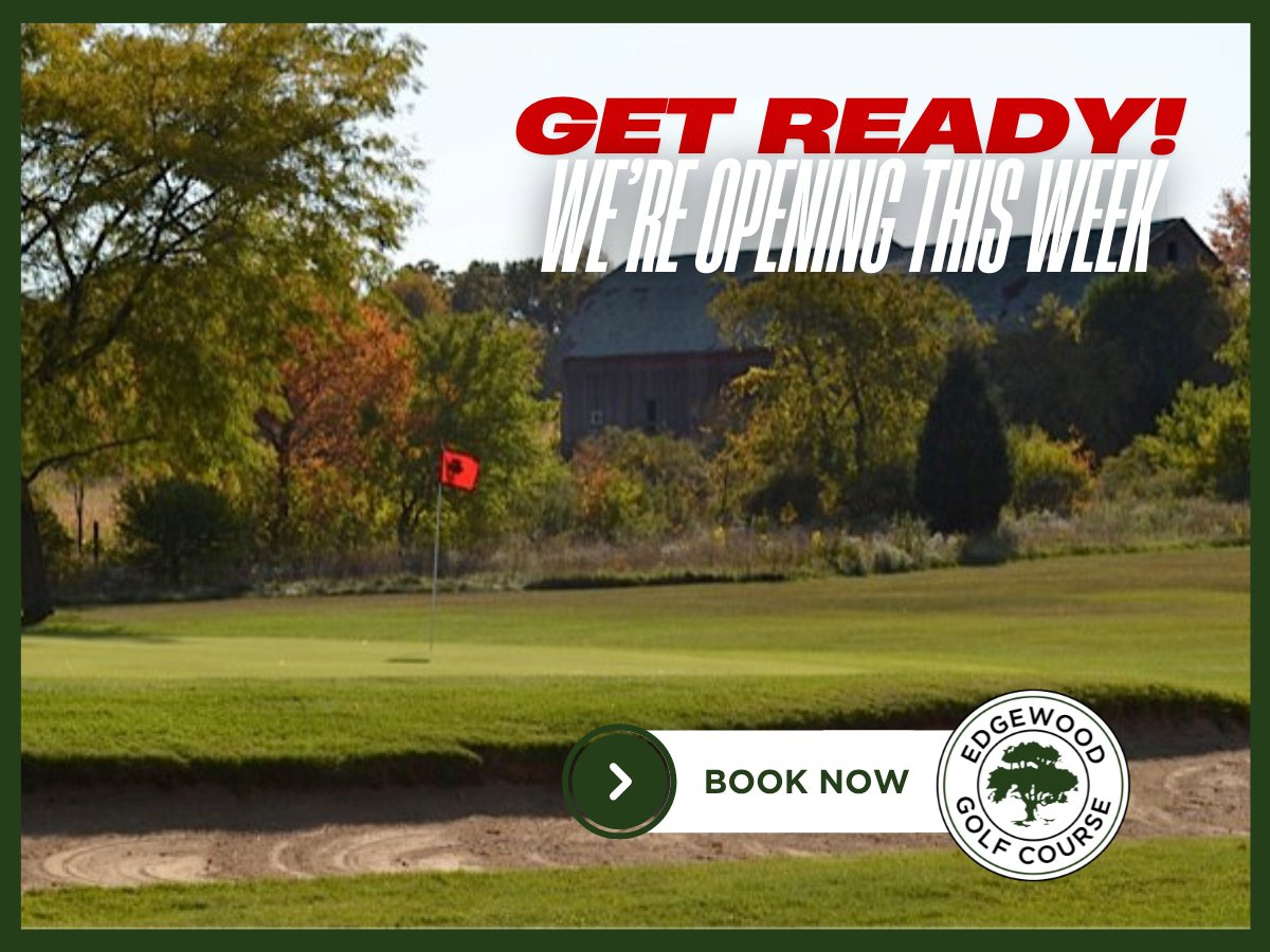 We Are Opening for Golf This Week!!!

🏌 Pines Front to Oaks Back - Open on Thursday
🏌 All 36 Holes Open with Carts starting Friday

***No Carts in Fairways

We are currently accepting online reservations only.

Book online at edgewoodgolf.com.