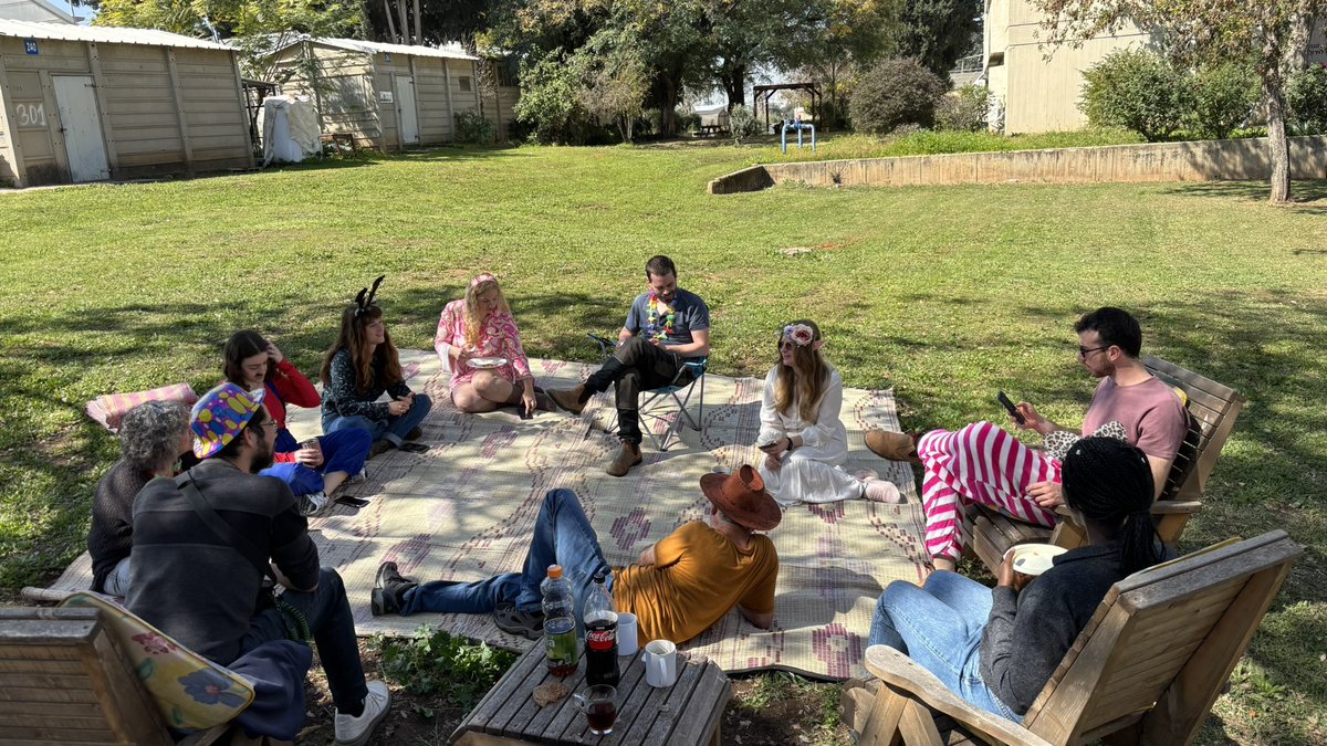 A perfect Purim party with the lab! 🎭🎉 Games, breakfast, and plenty of fun before diving back into science!