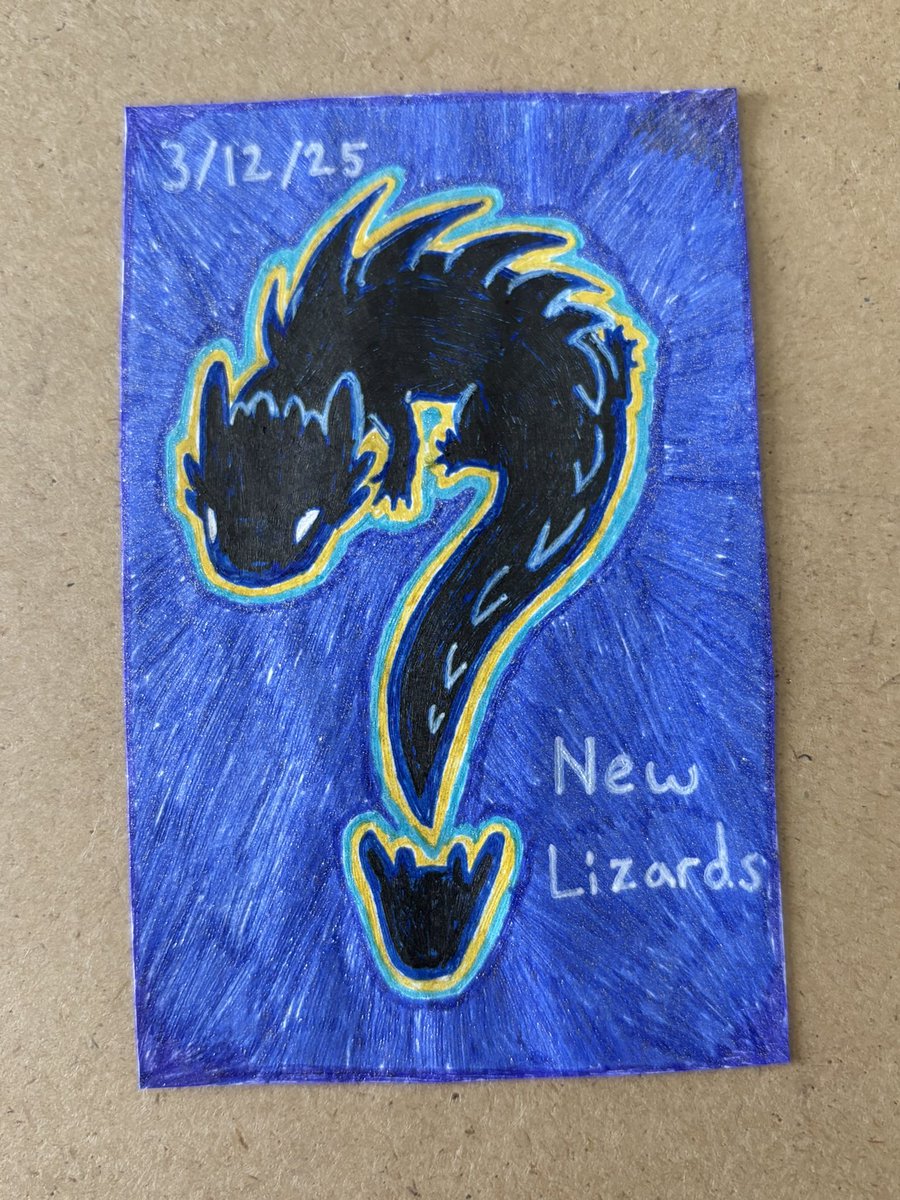 #RWArtMonth Day 12! Question-Mark Lizard cause yes