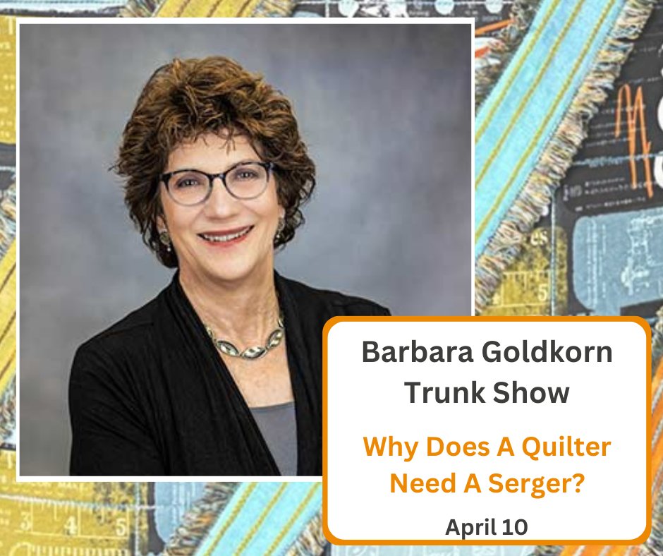 35thAvenueSew's tweet image. Join our guest Barbara Goldkorn, Serger Extraordinaire, for a trunk show with samples of all things serger. 

At the Phoenix store's Event Center, April 10th from 1-4:30, for $10.

Register: tinyurl.com/mw6ur9f2

#serger #sergerclass #sergerevent #sergertrunkshow