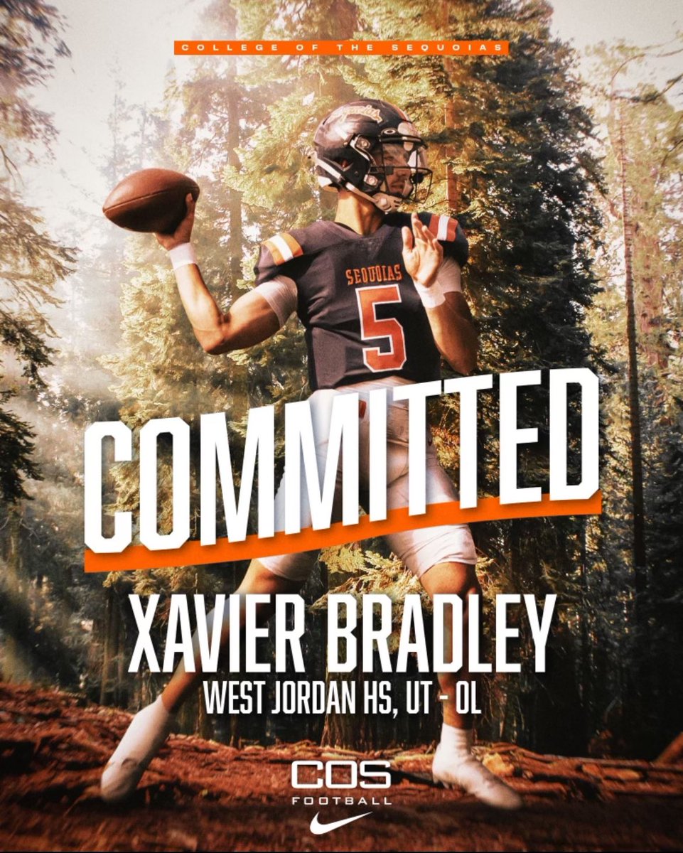 XavierBradley76's tweet image. After a great conversation with my family and coach Mendonca I’d like to commit to the College of the Sequoias!!! #GoGiants! @Trenchwars