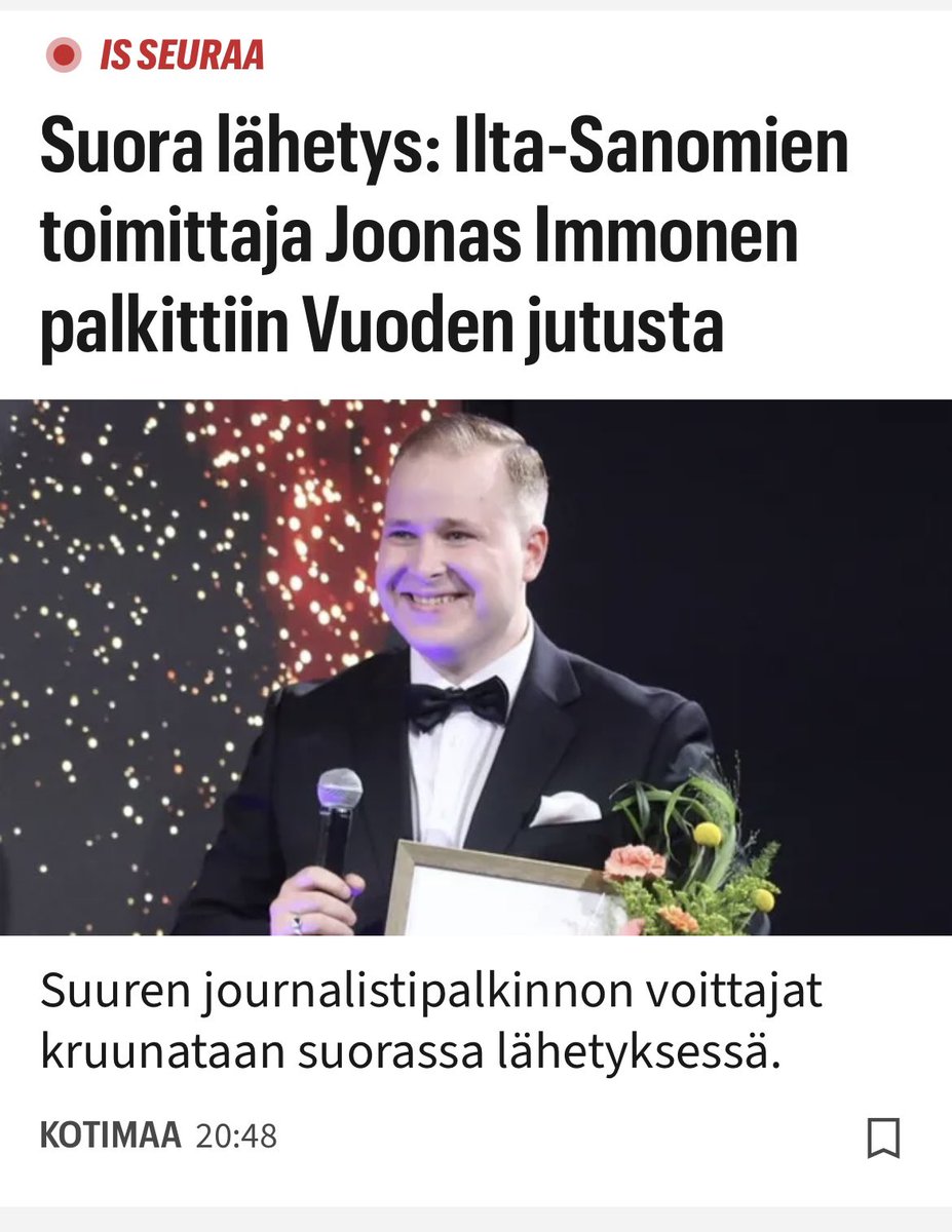 Valtavasti onnea, <a href="/joonasimmo/">Joonas Immonen</a> ! Ylpeä työstäsi!