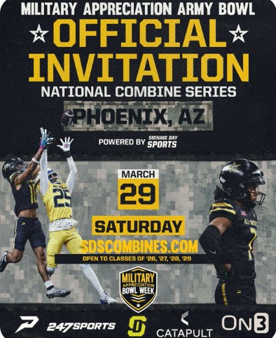 Thanks so much for the invite <a href="/USArmyBowl/">Military Appreciation Bowl Week</a> !  Hope to see you in AZ.