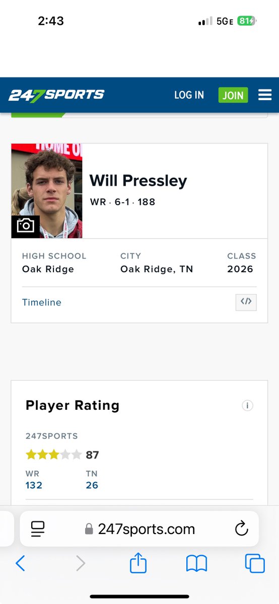 Will Pressley (@pressley_will) on Twitter photo Thankful to be recognized as a 3⭐️ <a href="/247recruiting/">247Sports Recruiting</a>
<a href="/shaynep_media/">Shayne Pickering</a> <a href="/TomLoy247/">Tom Loy</a>
<a href="/OR_FB_RECRUITS/">Oak Ridge Football Recruits</a> <a href="/5StarPreps/">5Star Preps</a> <a href="/CSmithScout/">Chris Smith</a> Thankful to be recognized as a 3⭐️ <a href="/247recruiting/">247Sports Recruiting</a>
<a href="/shaynep_media/">Shayne Pickering</a> <a href="/TomLoy247/">Tom Loy</a>
<a href="/OR_FB_RECRUITS/">Oak Ridge Football Recruits</a> <a href="/5StarPreps/">5Star Preps</a> <a href="/CSmithScout/">Chris Smith</a>