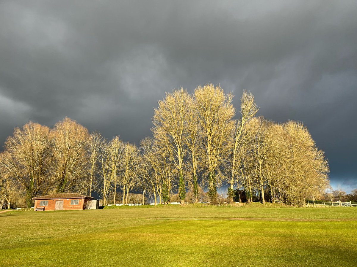 Four seasons in one day. Starting with snow this morning and this moody sky late afternoon .