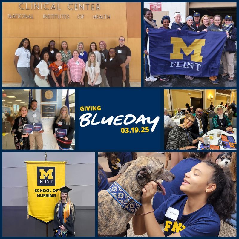 UMFlintNursing's tweet photo. 💙 We're ONE week away from Giving Blueday!

Join us in celebrating this vision on Giving Blueday as we come together to support the future of nursing. Your contribution, no matter the size, adds a vital piece to our shared vision. 

#GivingBlueday #OneWeekAway #UMFlintNursing https://t.co/HPEOJNs4CZ
