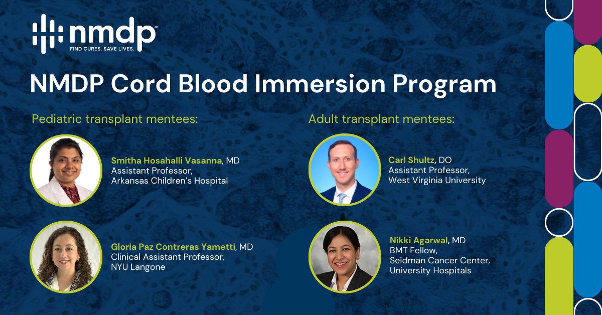 NMDP (@nmdp_org) on Twitter photo Welcome to our 2025 mentees to the NMDP Cord Blood Immersion Program! Over two weeks, these clinicians will gain hands-on experience as our pediatric transplant mentees train at <a href="/DukeU/">Duke University</a> with Dr. Joanne Kurtzberg and adult transplant mentees at <a href="/CUSystem/">University of Colorado</a> with Dr. Jonathan Gutman. Welcome to our 2025 mentees to the NMDP Cord Blood Immersion Program! Over two weeks, these clinicians will gain hands-on experience as our pediatric transplant mentees train at <a href="/DukeU/">Duke University</a> with Dr. Joanne Kurtzberg and adult transplant mentees at <a href="/CUSystem/">University of Colorado</a> with Dr. Jonathan Gutman.