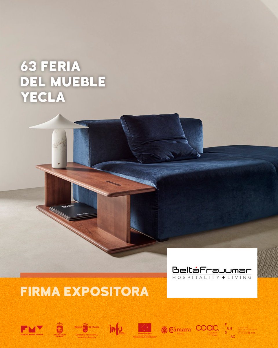Feria del Mueble Yecla (@fmyecla) on Twitter photo ✔️ Beltá Frajumar estará presente en la 63 edición de la FMY
<a href="/belta_frajumar/">Beltá Frajumar</a> apuesta por el diseño y la innovación en mobiliario, combinando tecnología y artesanía. Certificada en calidad y sostenibilidad: feriayecla.com/portfolio_page…
▪️ Estand C9 ✔️ Beltá Frajumar estará presente en la 63 edición de la FMY
<a href="/belta_frajumar/">Beltá Frajumar</a> apuesta por el diseño y la innovación en mobiliario, combinando tecnología y artesanía. Certificada en calidad y sostenibilidad: feriayecla.com/portfolio_page…
▪️ Estand C9