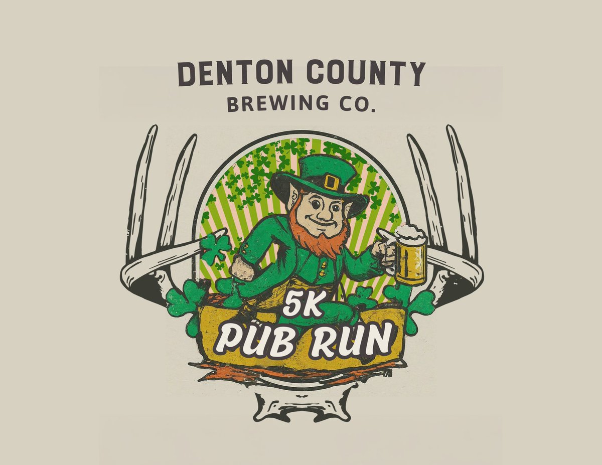 🍀 Lace up &amp; drink up! Join us for Denton County Brewing Co.'s 1st Inaugural St. Paddy’s Recovery Pub Run – a fun 5K with a FREE pint at the finish line! 🍻🏃‍♂️
📅 Sun 3/16| 9:30 AM | 🥐 Breakfast biscuits by @BlindFoxDenton
FREE Sign up &amp; details here 👉 loom.ly/MOLYmV8