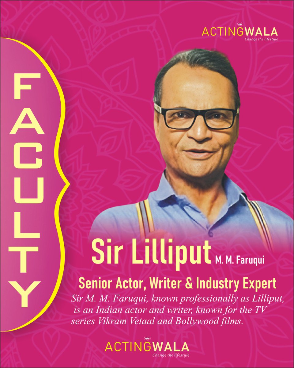ActingWala's tweet photo. Senior Actor &amp; Writer Sir Lilliput is a Faculty of ActingWala https://t.co/0y7CyYXo7A