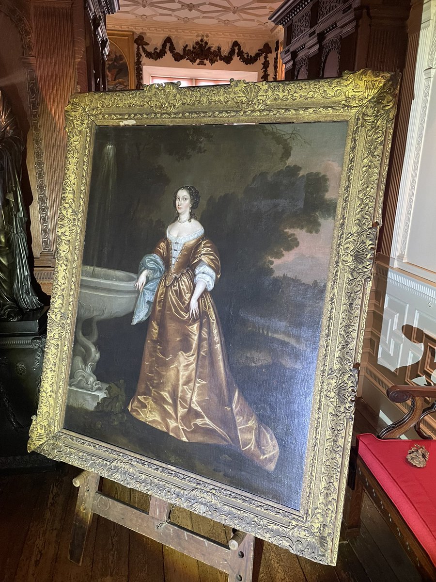 Was very lucky to enthuse about this Joan Carlile <a href="/burghleyhouse/">Burghley</a> today for the <a href="/SothebysInst/">Sotheby's Institute</a> - a picture that usually hangs in the family’s private quarters but brought down for us to admire closely. A real treat.