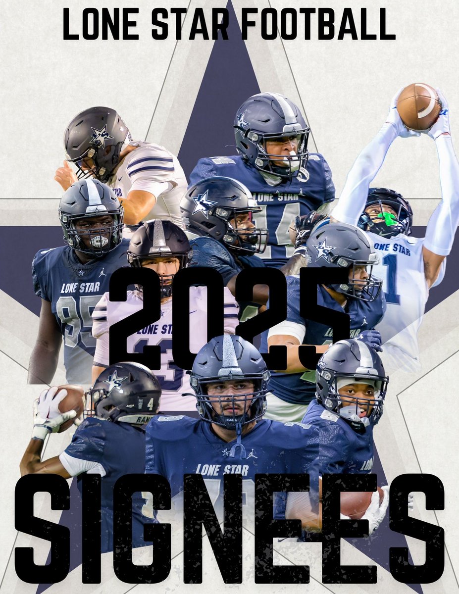 10 Players from the 2025 Lone Star Football Team are furthering their academic and athletic careers! We are blessed with great kids and great players! Congratulations to these young men