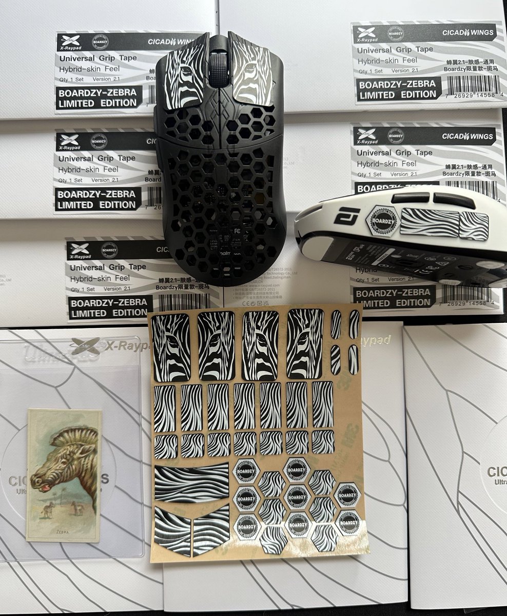 boardzy (@boardzyxd) on Twitter photo Universal zebra grips are now available from <a href="/XraypadOfficial/">X-RaypadOfficial</a> 😱🦓
I’m giving away 9 sets to celebrate the launch, RETWEET+TAG A FRIEND to enter
1 winner will even receive a 19th century tobacco card depicting a zebra, giveaway ends 3/20 Universal zebra grips are now available from <a href="/XraypadOfficial/">X-RaypadOfficial</a> 😱🦓
I’m giving away 9 sets to celebrate the launch, RETWEET+TAG A FRIEND to enter
1 winner will even receive a 19th century tobacco card depicting a zebra, giveaway ends 3/20