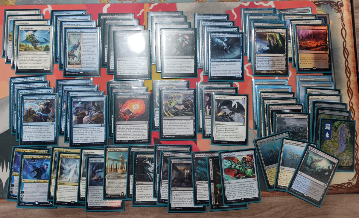 Won my local RCQ last weekend with Esper bounce ft. 4 stock ups 🥳🥳

Submitted this banger of a list that <a href="/autumnlilypad/">Autumn Burchett</a> has been playing lately and the deck felt super strong 💪🏻

The extra basics are there because I couldn't get 2 UB painlands for the event 😅

Matchups below👇🏻