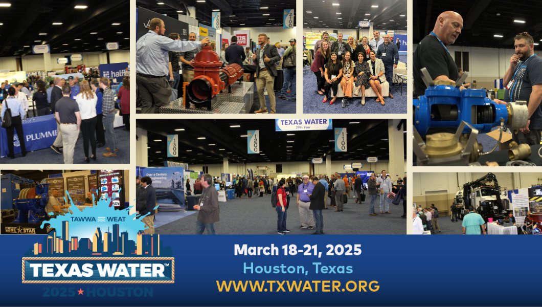 The Texas Water 2025 Exhibitor Hall is the heart of the conference! Explore cutting-edge technologies, meet leading water industry innovators, and discover solutions to today’s challenges. Don’t miss the chance to network and learn in this dynamic space! txwater.org