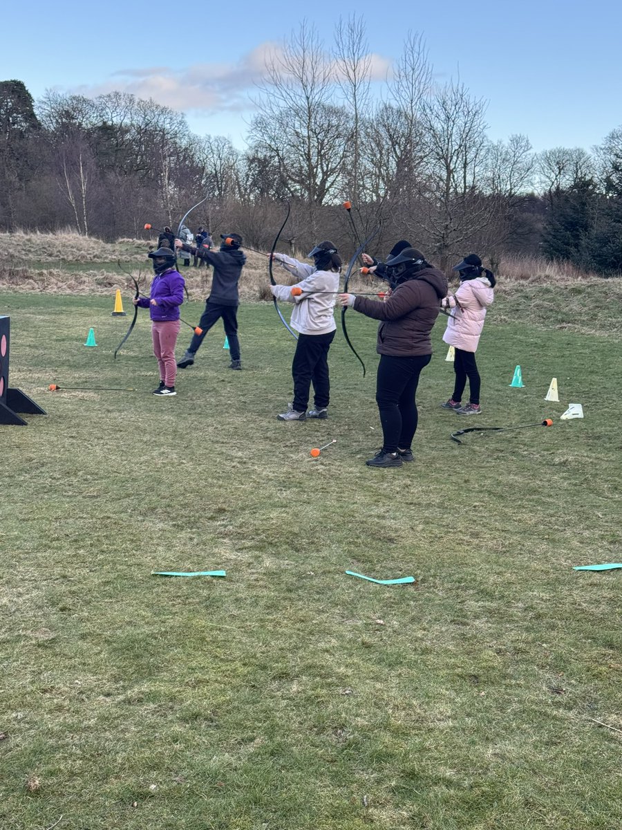 BurghPrimary's tweet photo. ‘Archery Tag’ was a great success today! The P7s are having a fabulous time at Lendrick Muir. 🏹🎯 #funtimes #makingmemories #LendrickMuir #residential https://t.co/ymwYK8GgS8