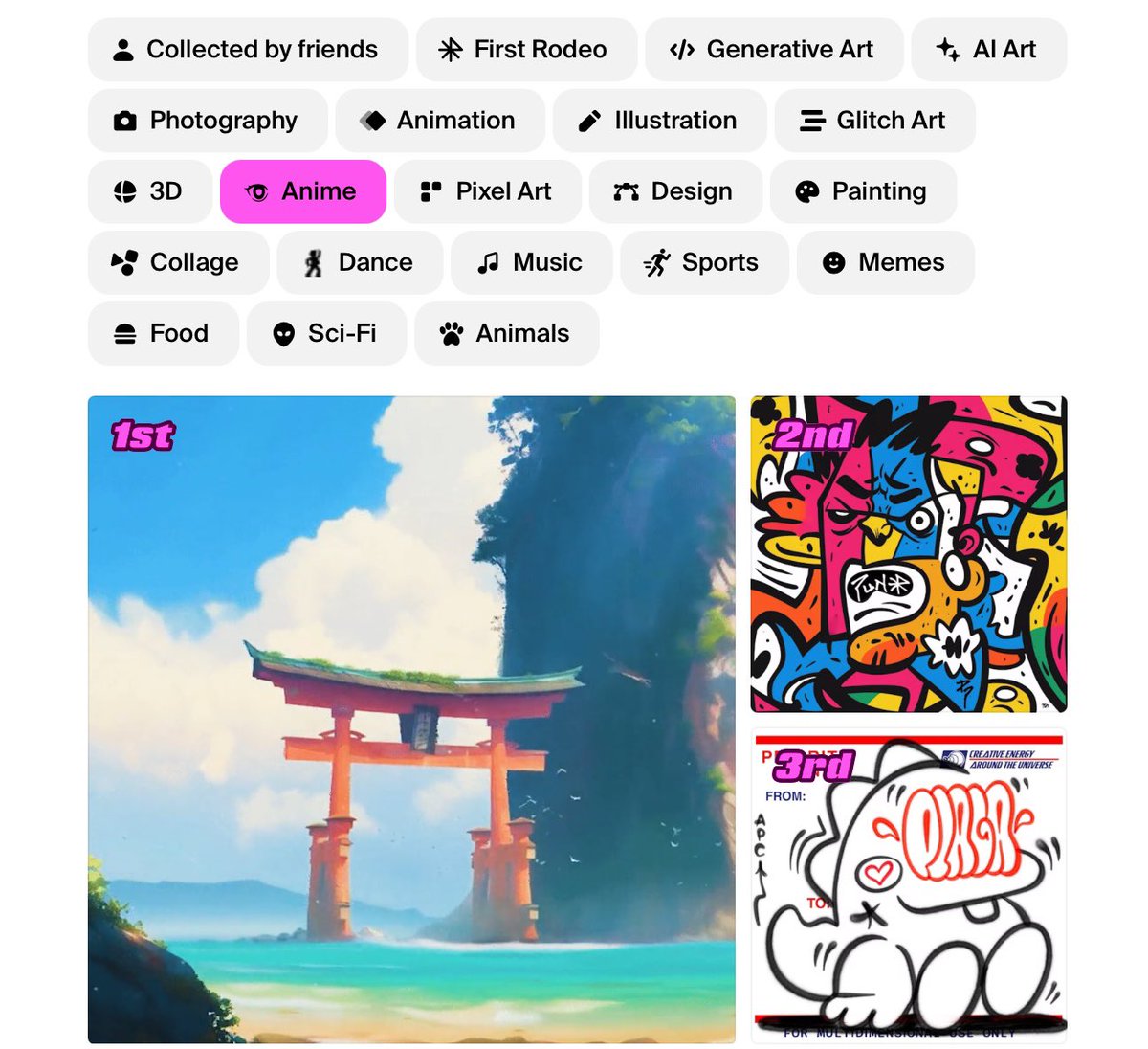 🦖Grrwww I’m super happy today with this cute dinosaur in 3rd place in the #anime category!
Tnkx to my all collectors 🤠✨
<a href="/rodeodotclub/">Rodeo</a>