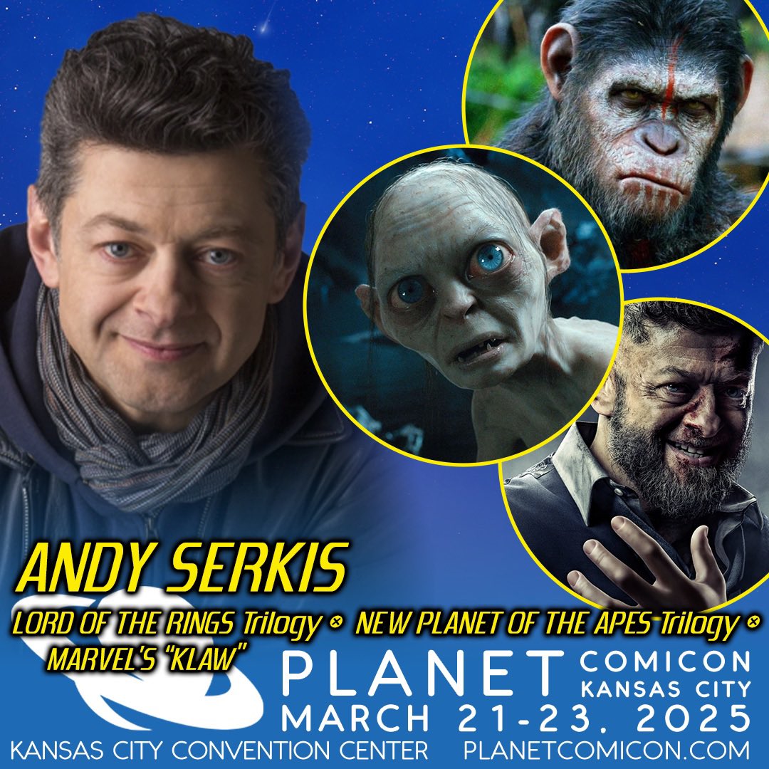 PlanetComicon's tweet image. 🪓⚔️ What do Faramir, Gollum, and Gimli have in common?
They’re all coming to Planet Comicon Kansas City!
🔗🔗Photo op information: checkout.conventions.leapevent.tech/eh/Planet_Comi…
⬆️⬆️Free digital download with purchase!
🎟️ Get your tickets at planetcomicon.com