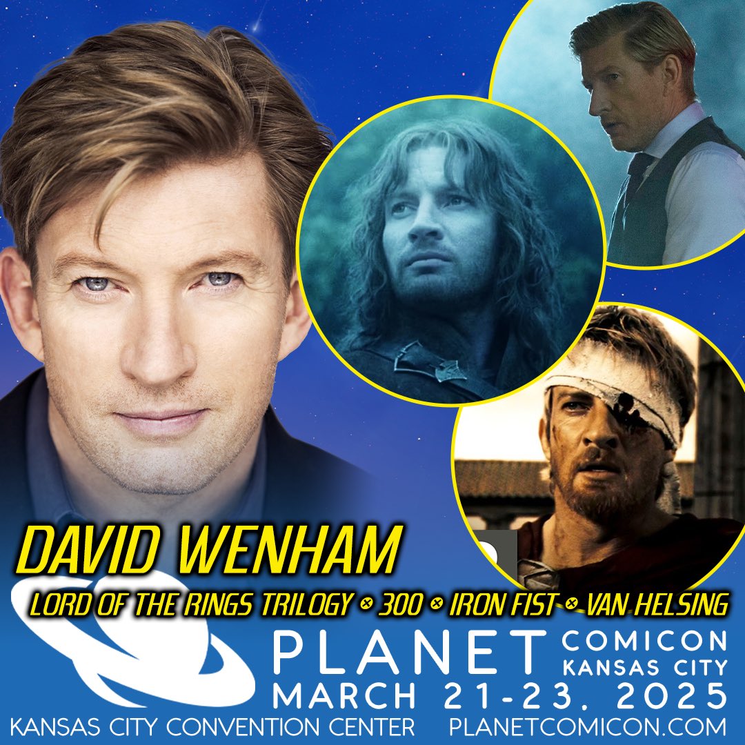PlanetComicon's tweet image. 🪓⚔️ What do Faramir, Gollum, and Gimli have in common?
They’re all coming to Planet Comicon Kansas City!
🔗🔗Photo op information: checkout.conventions.leapevent.tech/eh/Planet_Comi…
⬆️⬆️Free digital download with purchase!
🎟️ Get your tickets at planetcomicon.com