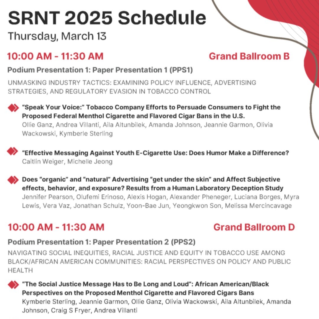 The INTS team will present posters, symposiums, and more at this week's SRNT conference! 

View our schedule of presentations ➡️

ints.rutgers.edu/ints-srnt-2025…

#SRNT2025