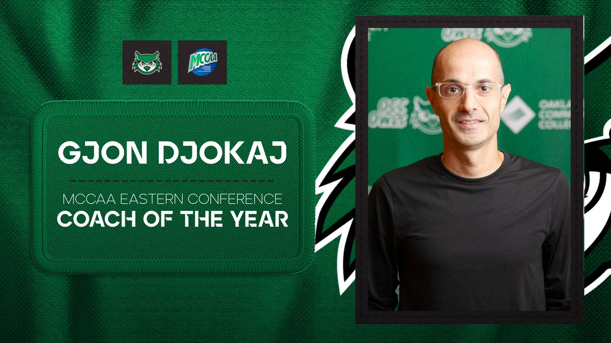 OCCAthletics_'s tweet image. Congrats to Gjon Djokaj on being named the MCCAA Eastern Conference Coach of the Year!

#OwlNation #MCCAA #NJCAAMBB