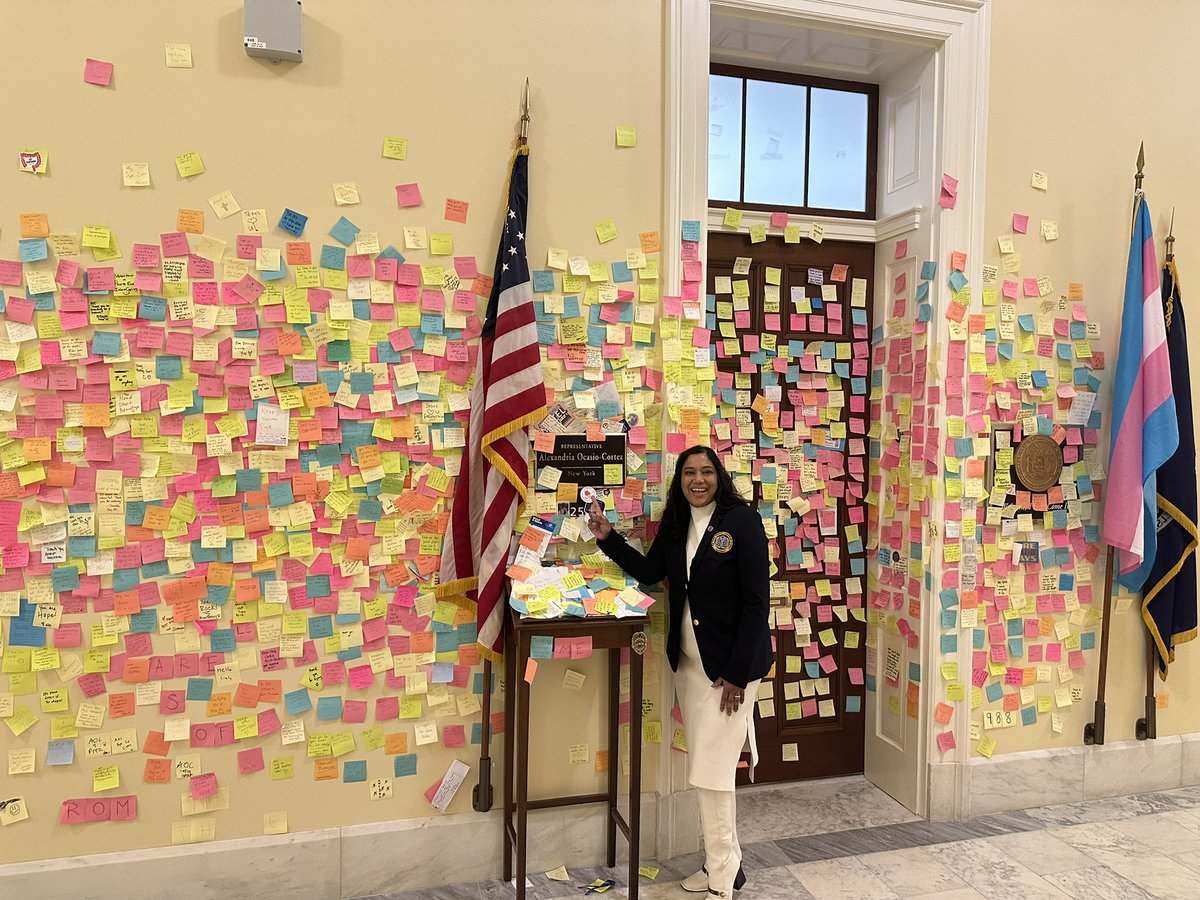 apersad's tweet image. Girls from NY, know how to make an impact! The office @AOC @RepAOC is a shrine to her efforts in public service! Counting on your support to protect #PublicEducation #PrincipalsAdvocate