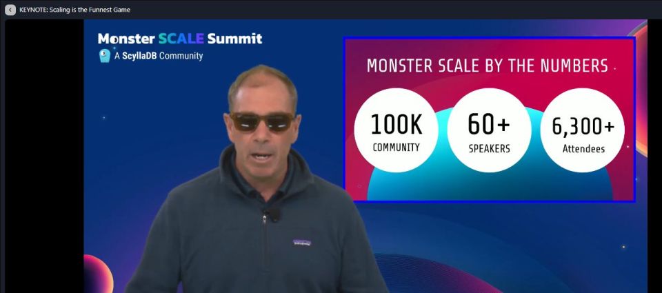 philpauleo's tweet image. With the #ScyllaDB Monster Scale Summit wrapped up, here&apos;s the participation by the numbers over the last two days. Now, how much scaling will we see for 2026? 

Hint: Perhaps the future&apos;s so bright he&apos;s gotta wear #RaybanMeta shades?