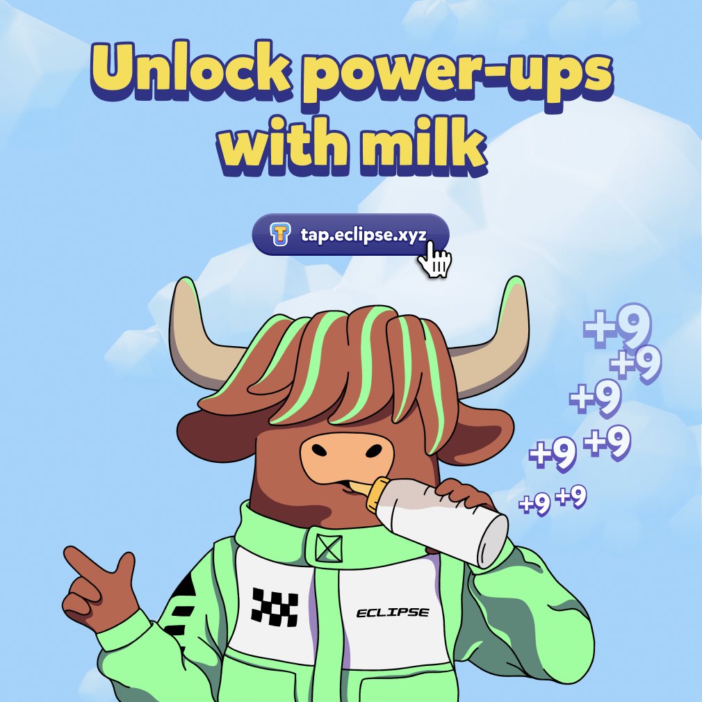 Got milk?

Unlock power-ups with milk! Milk randomly appears in-game, rewarding active Turbo Tap players.

tap.eclipse.xyz