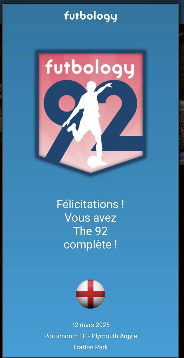 Shakapero's tweet image. 92/92 ✅️

Dix ans après avoir découvert le championnat anglais à Goodison Park, on boucle ce tour des stades des 4 premières divisions anglaises dans cette pépite qu'est Fratton Park, en away avec mon club, Plymouth.

Vive le foot 🏴󠁧󠁢󠁥󠁮󠁧󠁿, au stade !

#DoingThe92 #DoneThe92 #The92