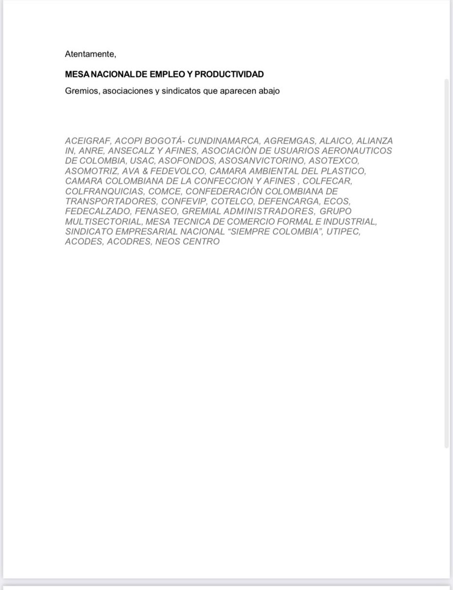 La <a href="/MesaEyP/">Mesa de Empleo y Productividad</a> expresa su profundo rechazo al llamado del presidente Gustavo Petro a convocar movilizaciones ciudadanas y a promover una reforma a través de una consulta popular sin respetar el Congreso de la República.

Comunicado ⬇️