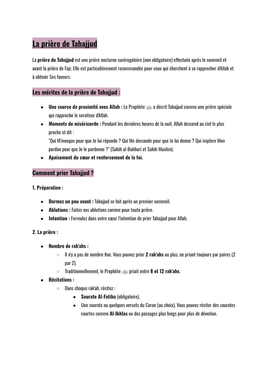 mohaabenn's tweet image. La Prière de Tahajjud 

Elle rend l’impossible en possible, multiplier la en ce mois de ramadan

Qu’ الله accorde nos prières 🤲
