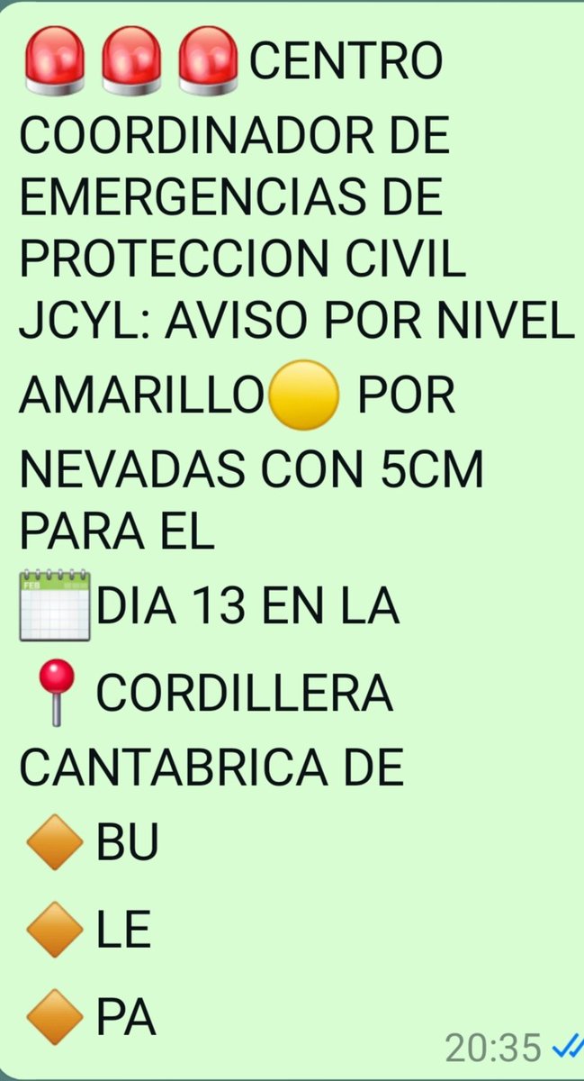irenecortesc5's tweet photo. 🟧🟧🟧 Comienzan a llegar los primeros ✅avisos 🟡 
✅❄️de nieve
Recuerda los consejos de #autoproteccion que podrás encontrar en la guía de @ProtecCyl de la @jcyl 
@112cyl @consejeromavcyl https://t.co/kHvM8N0qIj
