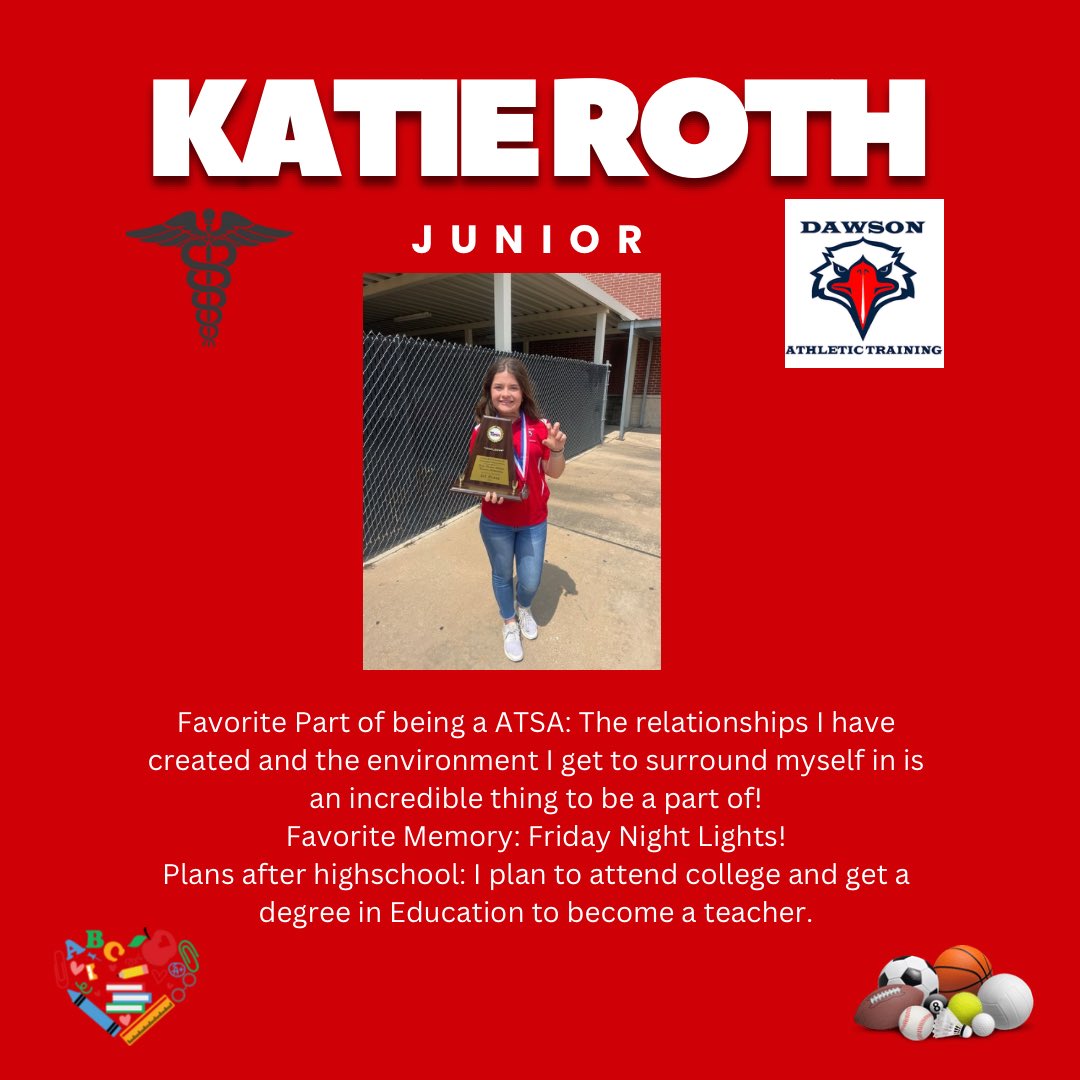 DHS_AT's tweet photo. Junior Shoutout!! Today we are featuring 2 of our juniors, Katie and Tatum! Both have been a quality asset to our program in all realms. Thanks for all you’ve done! Happy #NATM2025 https://t.co/RgGF9bPCMz