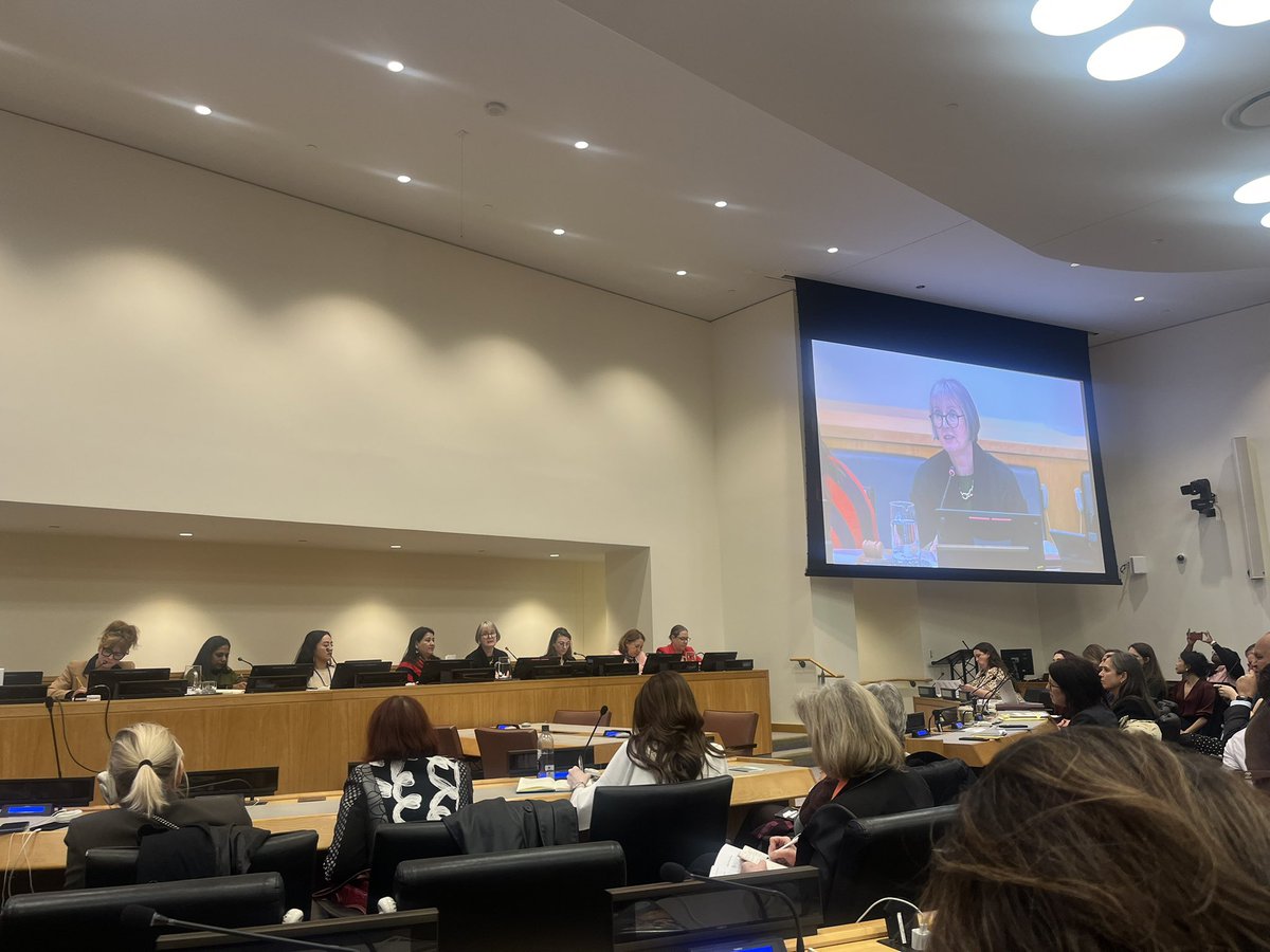 ‘There can be no substitute for movements led by women and girls’. Delighted to hear the new UK Special Envoy <a href="/HarrietHarman/">Harriet Harman</a> step up and stand up at #CSW69 #supportwomenleaders 👏🏻👏🏻