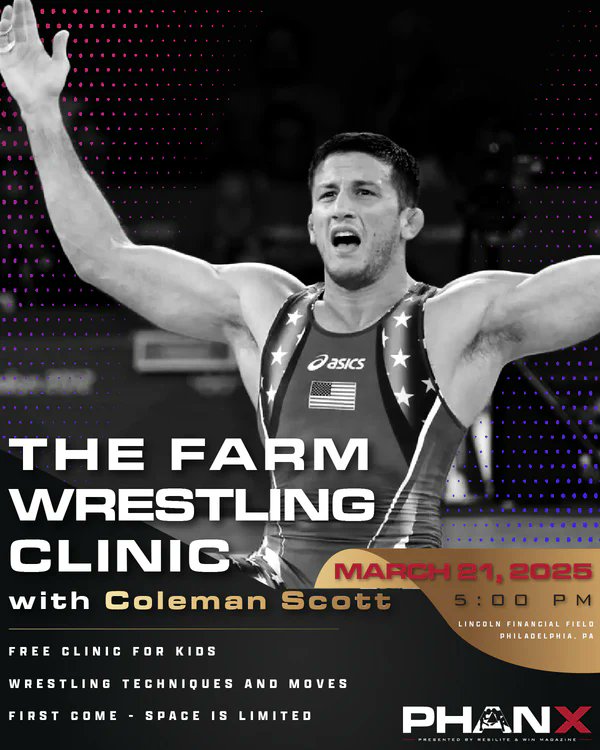 Heading to Philadelphia for @ncaawrestling DI Championships? 

Make sure to check out PHAN-X, presented by <a href="/resilite/">𝙍𝙚𝙨𝙞𝙡𝙞𝙩𝙚</a> and @winwrestlingmag, on March 21 and March 22 for autograph signings, clinics and much more!

MORE INFO -&gt; bit.ly/4iqYOBG

<a href="/CScott60kg/">Coleman Scott</a>  <a href="/z_money_97/">Zahid Valencia</a>