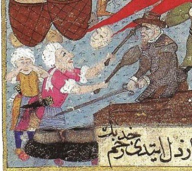Tarih Arşivi (@tariharsivi) on Twitter photo Haçova'yı tasvir eden bir minyatürde artçı kuvvetlerin ellerine geçirdikleri kepçe vs ile düşmana saldırışını gösteren ayrıntı.
Nâdirî Divanı
📝<a href="/tarihlugati/">Tarih Lügati</a> Haçova'yı tasvir eden bir minyatürde artçı kuvvetlerin ellerine geçirdikleri kepçe vs ile düşmana saldırışını gösteren ayrıntı.
Nâdirî Divanı
📝<a href="/tarihlugati/">Tarih Lügati</a>