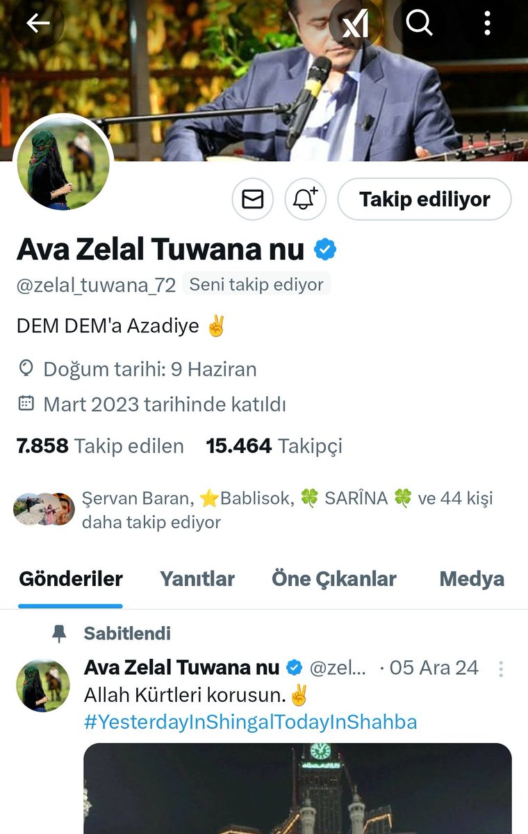 ava_nu1's tweet photo. Merhaba Arkadaşlar hesabım bitkisel hayatta girdi. 
Artık burdan devam edeceğim.
Kürt kadınları asla pes etmez 
Doğruları burda söylemeye devam edeceğiz.
Koyun bir çay demlensin yine sıfırdan başlıyoruz. ✌️💚❤️💛 https://t.co/dsjWkQrZtk