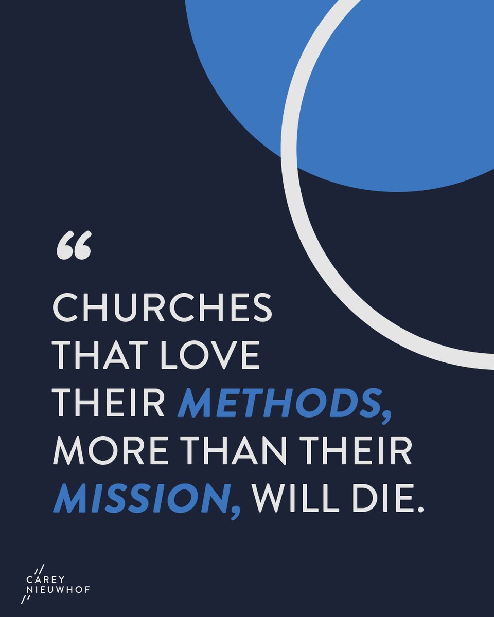 Have you ever heard this phrase in ministry...

"We've always done it this way." 

This can be a dangerous statement in the life of the church. Do some methods seem to stand the test of time and work over and over again? Yes! 

But what happens when the methods no longer work? It